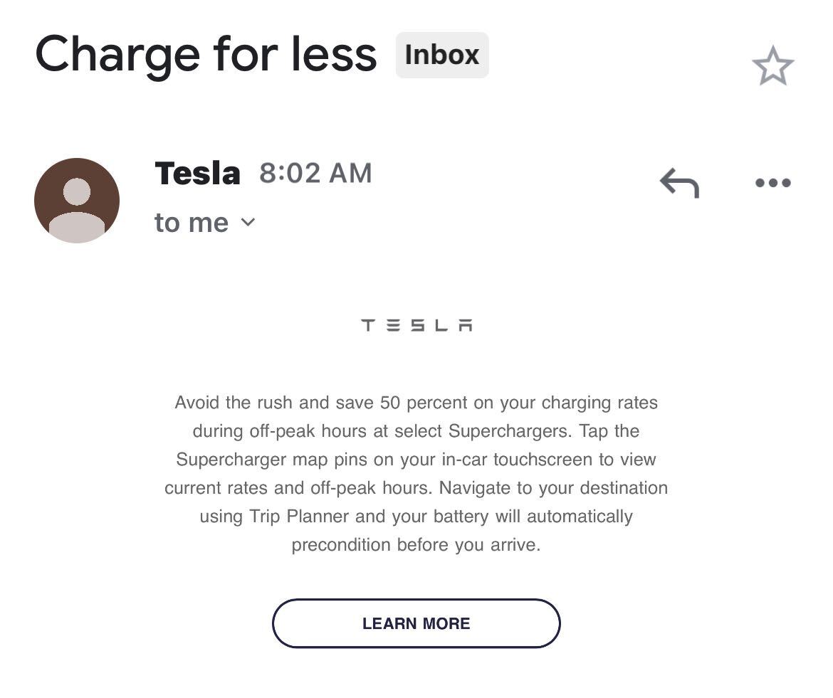 Tesla giving 50% off at select Superchargers in Texas during off-peak hours