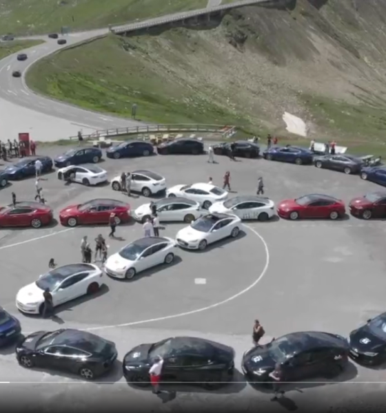 60 Teslas From 8 Countries Climbed The Highest Mountain In Austria