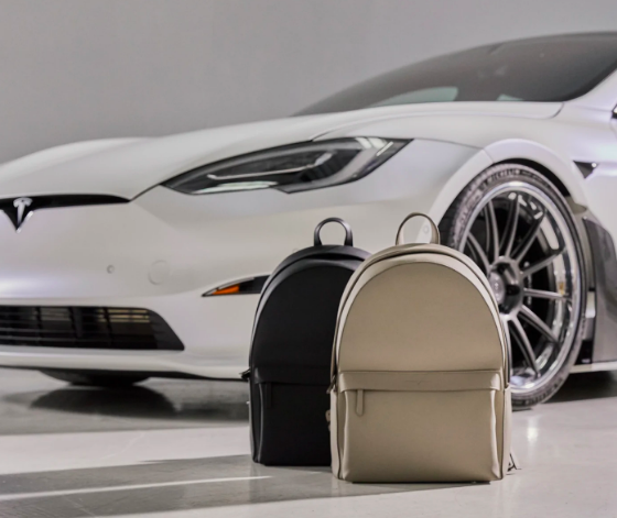 von Holzhausen is giving away a vegan leather backpack made for Tesla fans