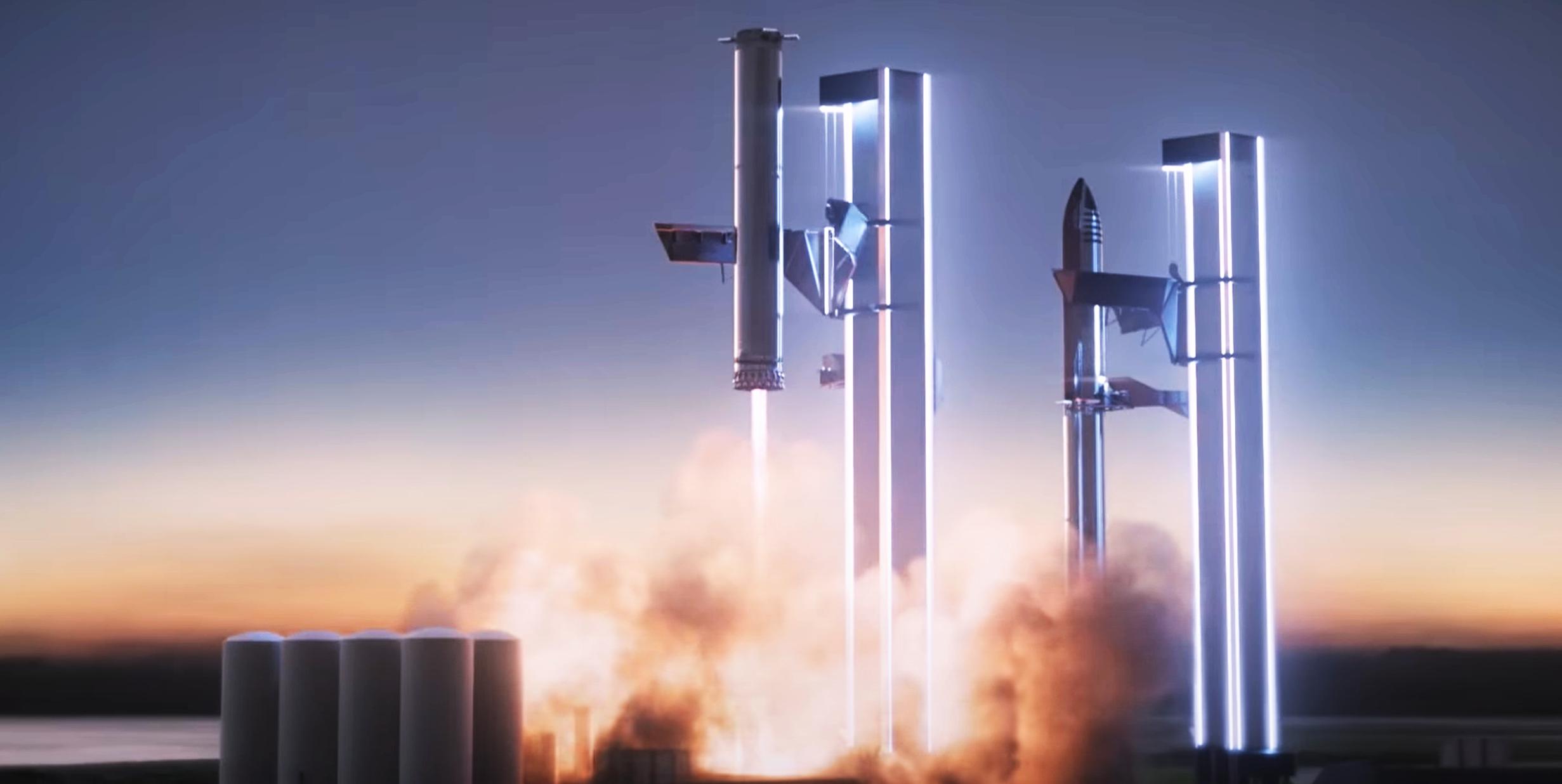 يفتح SpaceX الباب لمحاولة التقاط Starship المعزز أثناء الإطلاق المداري الأول