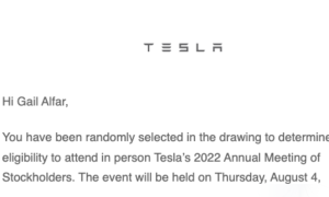 tesla shareholders meeting invite