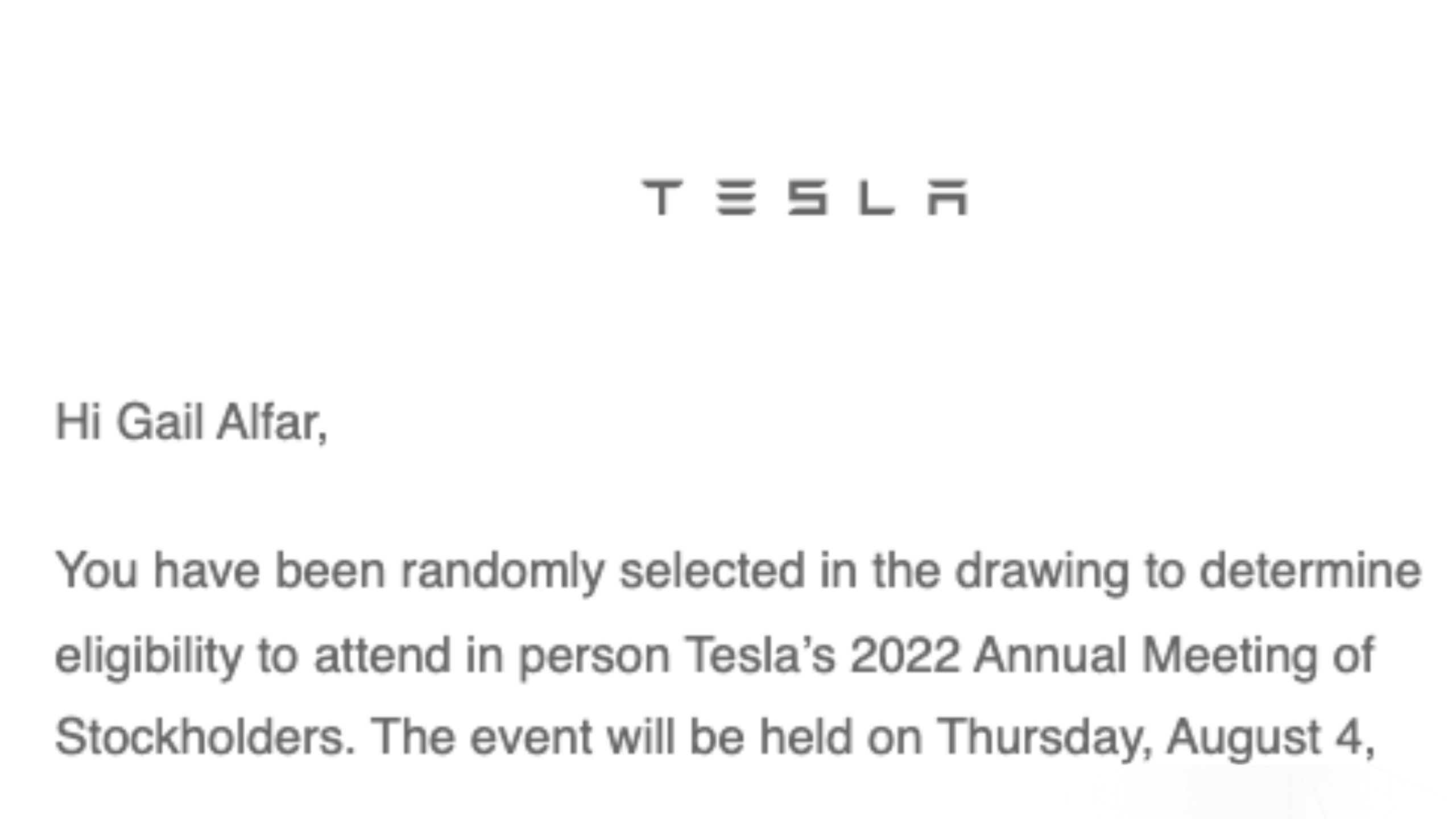 tesla shareholders meeting invite