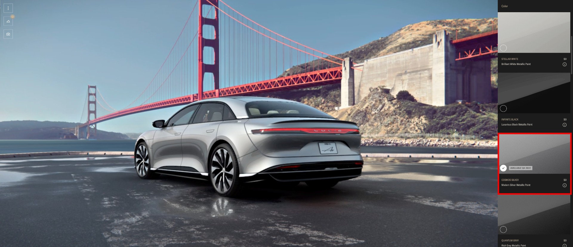 lucid air cosmos silver