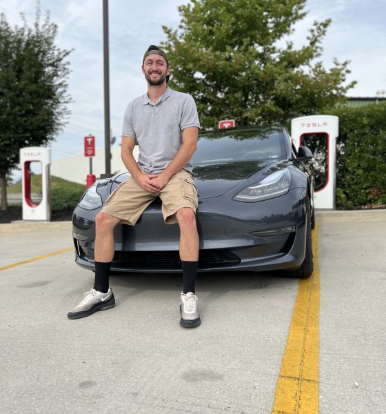 Travis Soloman and his Tesla