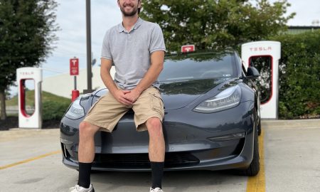 Travis Soloman and his Tesla