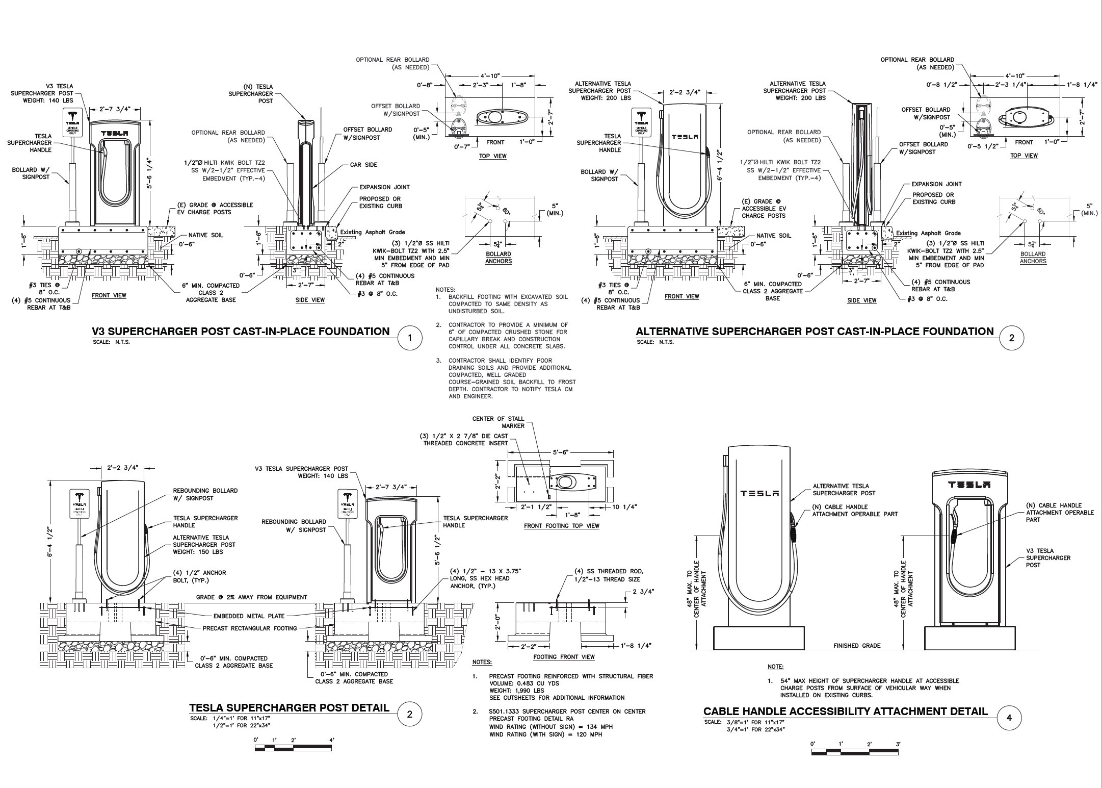 tesla supercharger v4 designs