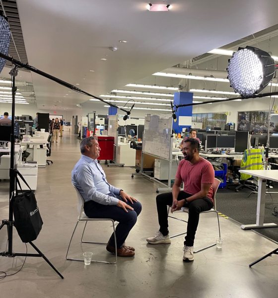 Kal Penn, Bloomberg, & Panasonic are filming a new series at the Tesla Giga Nevada