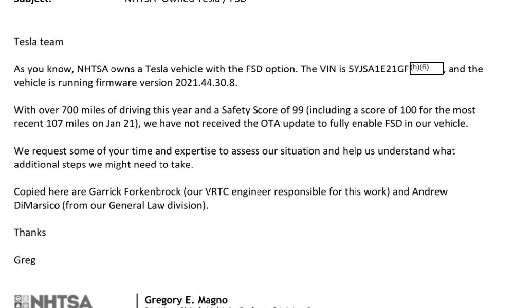 Tesla will give the NHTSA access to FSD Beta