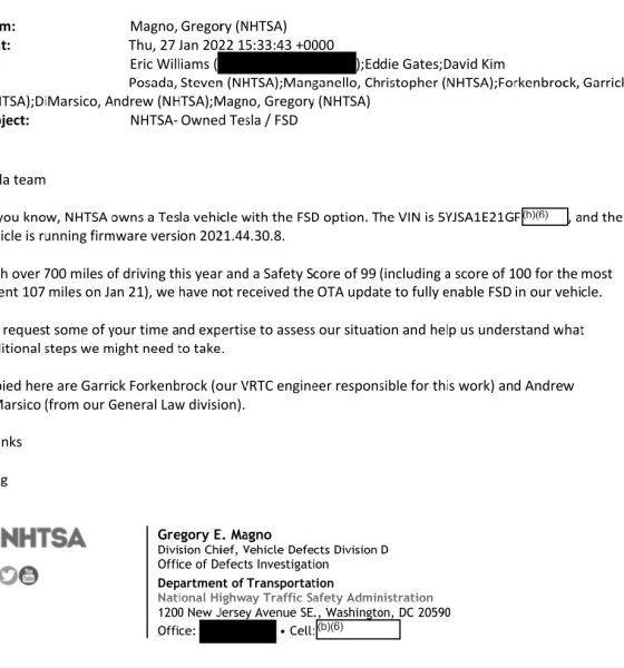 Tesla will give the NHTSA access to FSD Beta