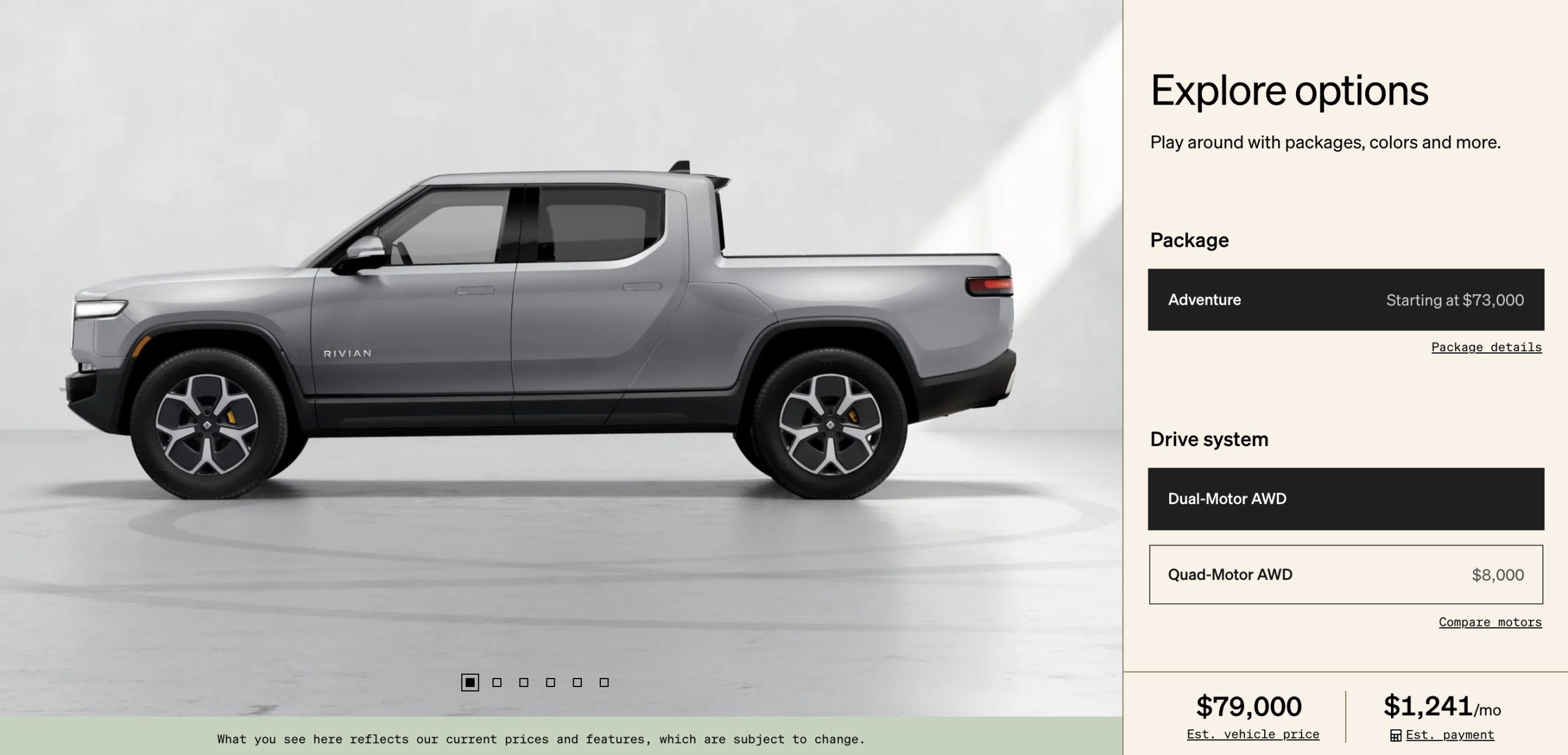 Rivian discontinues Explore Package