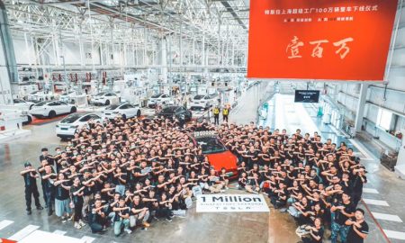 Tesla Giga Shanghai made its 1,000,000th EV