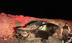 Family survives after crashing Tesla on Bonneville Salt Flats at over 100mph