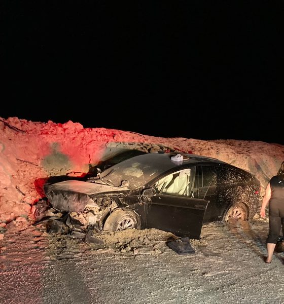 Family survives after crashing Tesla on Bonneville Salt Flats at over 100mph