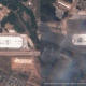 Before & After photos of Tesla's Giga Texas solar roof as seen from space