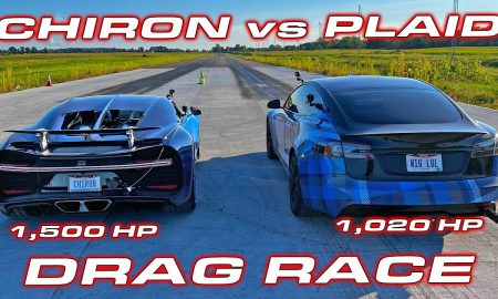 Tesla Model S Plaid leaves $3.6M Bugatti Chiron behind in drag & roll race