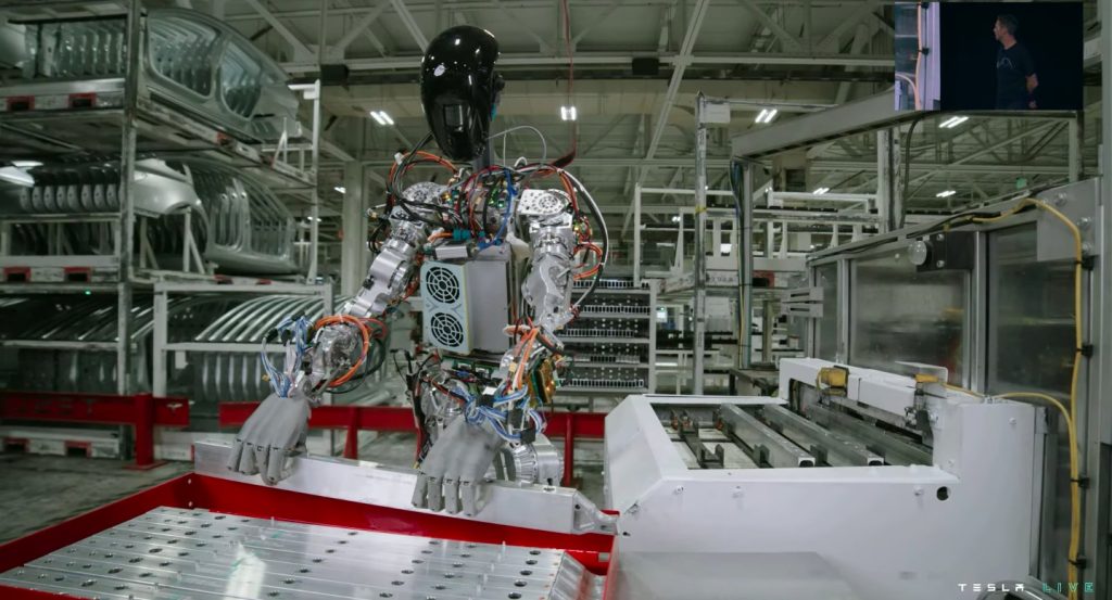 bison Geometri Rengør rummet Tesla shows demo video of Optimus bot working in the Fremont Factory