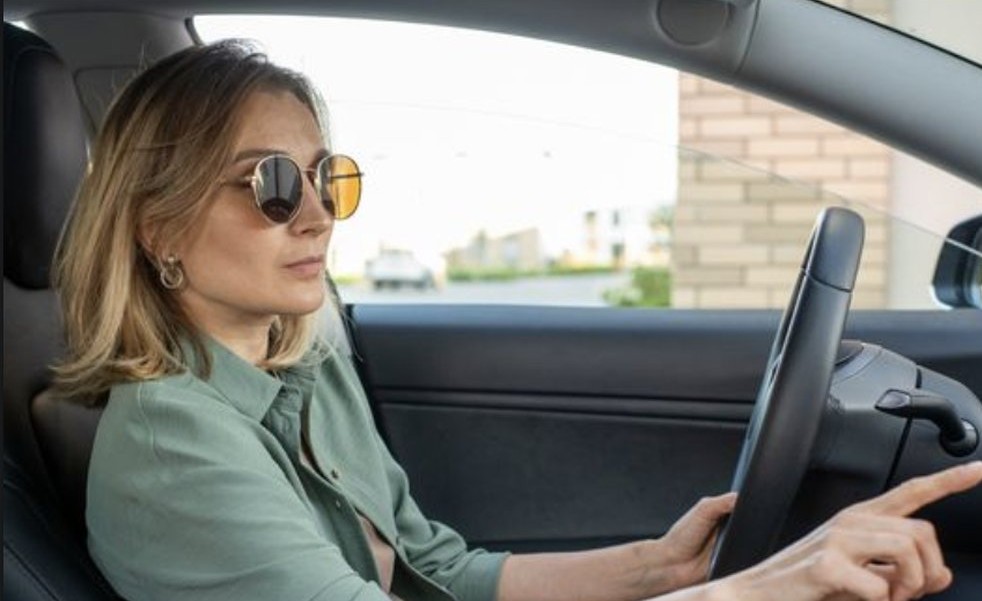 Lexus dealership shares safe driving tips using Tesla Model 3 photo
