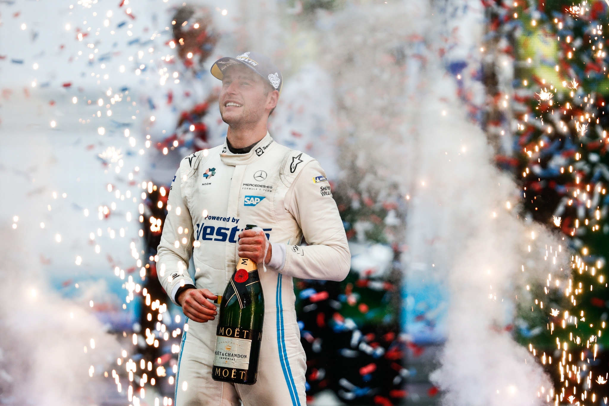 Formula E – Stoffel Vandoorne (BEL), Mercedes Benz EQ celebrates on the podium