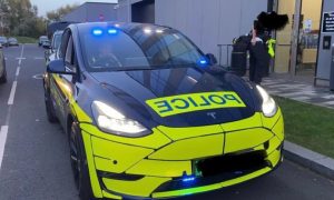 Liverpood residents pulled over by Merseyside PD's colorful new Tesla