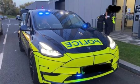 Liverpood residents pulled over by Merseyside PD's colorful new Tesla