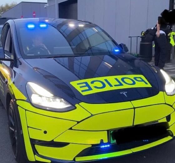 Liverpood residents pulled over by Merseyside PD's colorful new Tesla