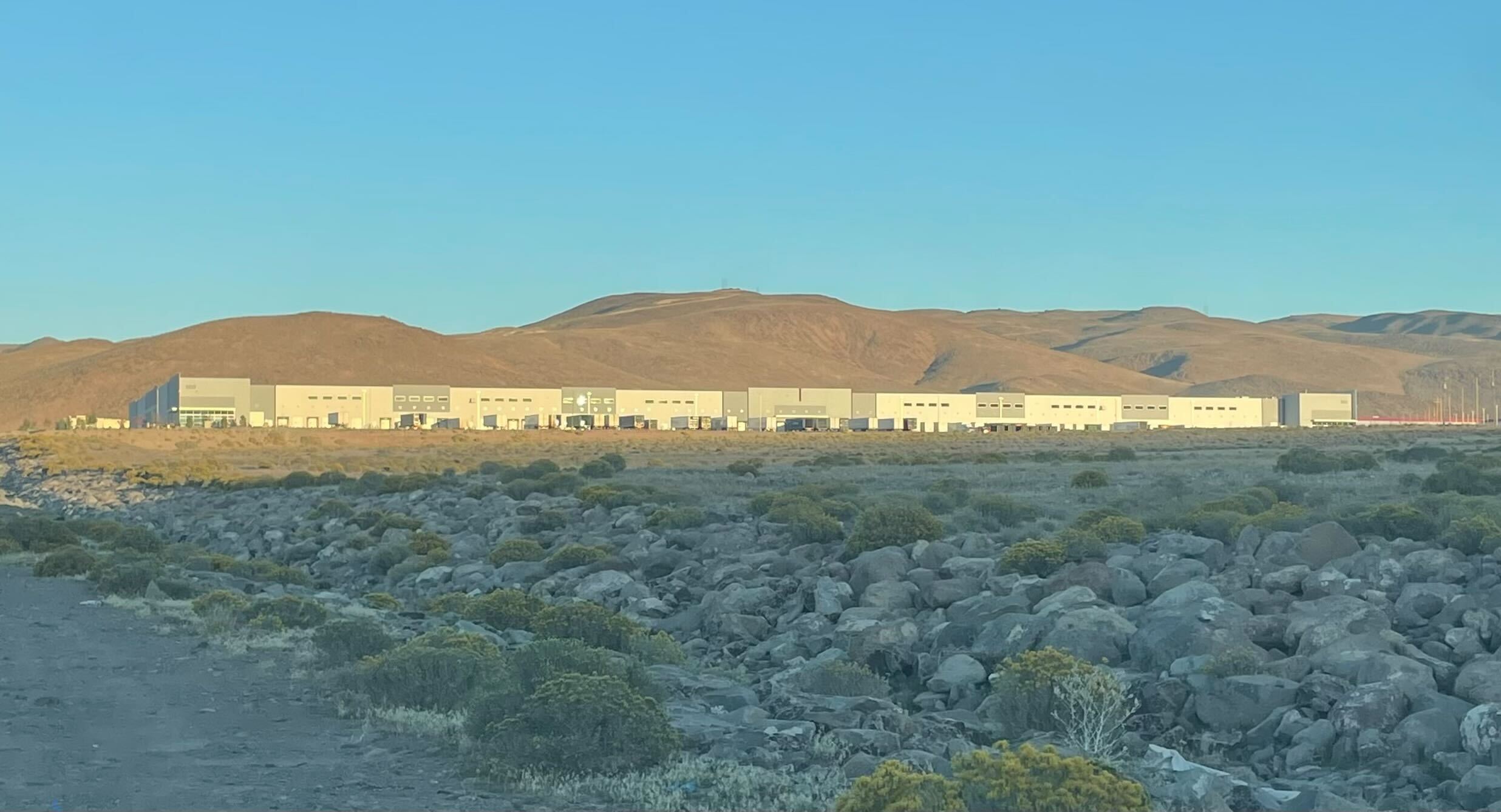 tesla semi production building