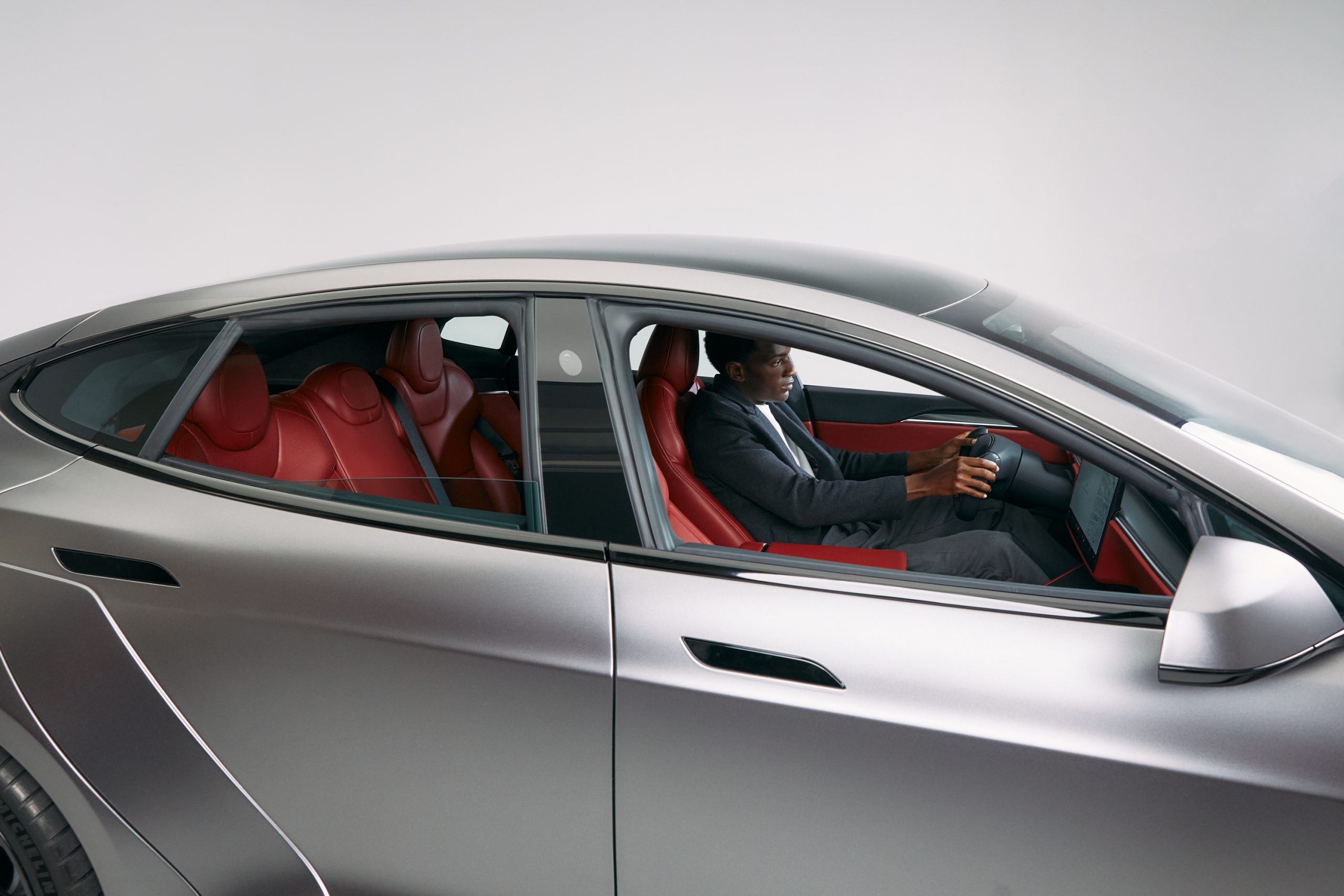 Tesla Model S Plaid plant-based leather interior