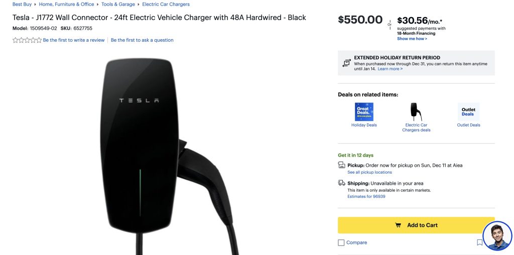 Tesla Mobile Connector Now Available at Best Buy