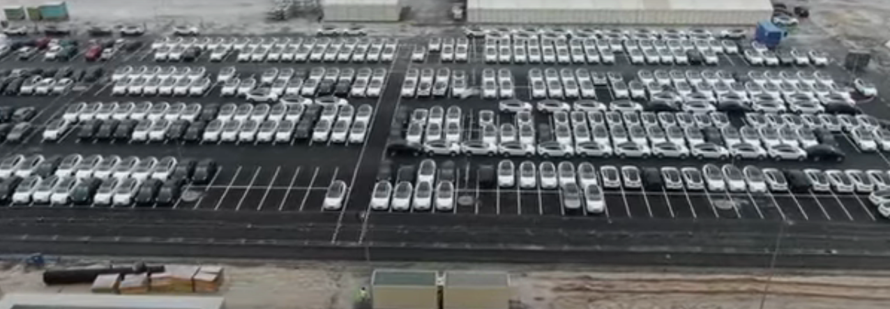 Drone footage shows Tesla Giga Berlin preparing more Model Ys for delivery