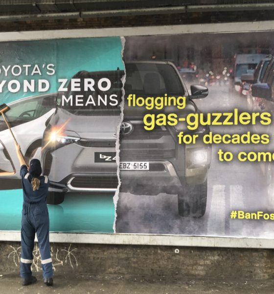 Toyota & BMW slammed for misleading ads and lobbying in hacked billboard campaign