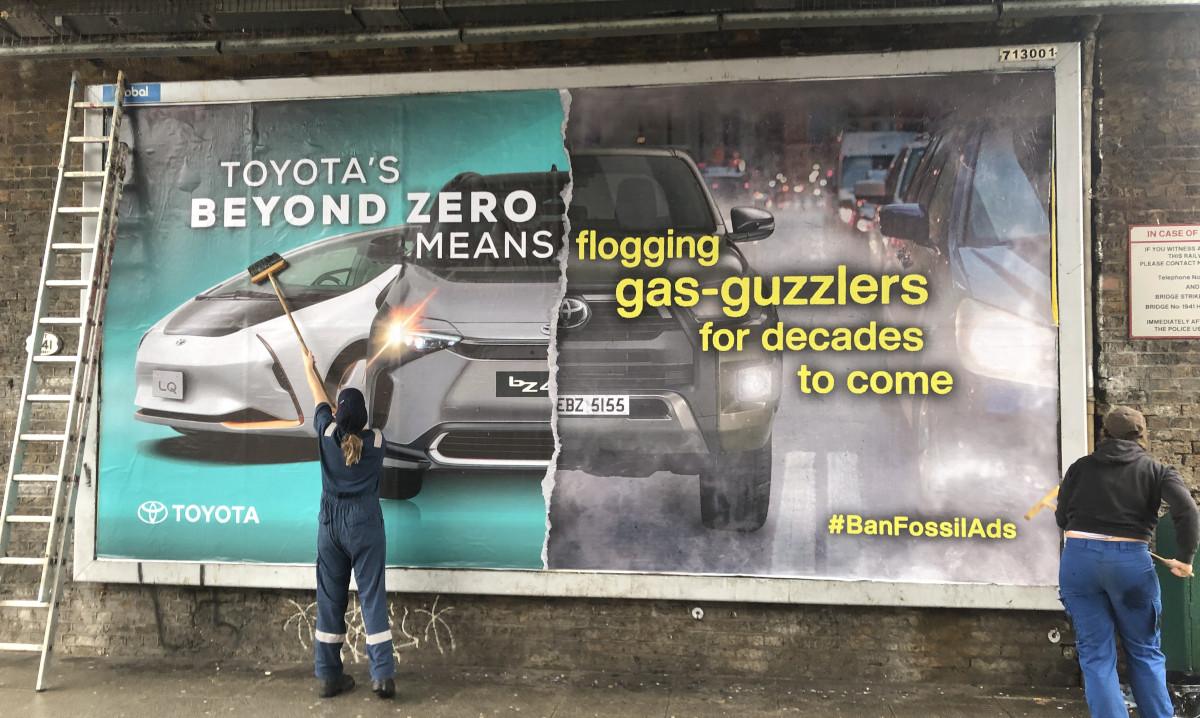 Toyota & BMW slammed for misleading ads and lobbying in hacked billboard campaign