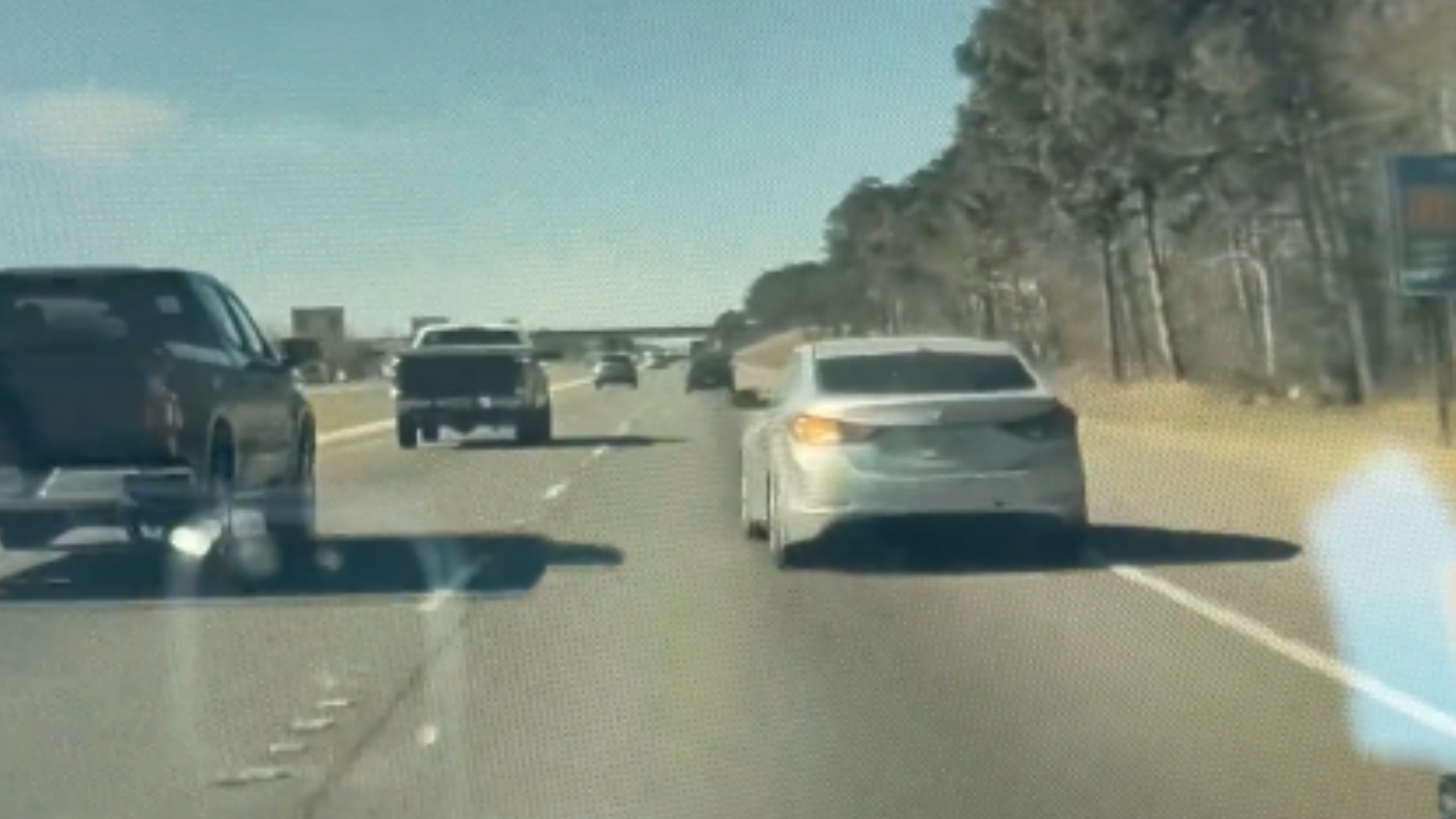 A Tesla Model 3 owner is thanking Tesla's Full Self-Driving (FSD) Beta for slowing down and safely avoiding an accident along I-10 in Baton Rouge, Louisiana, on Saturday.