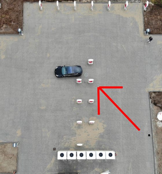 tesla supercharger lot