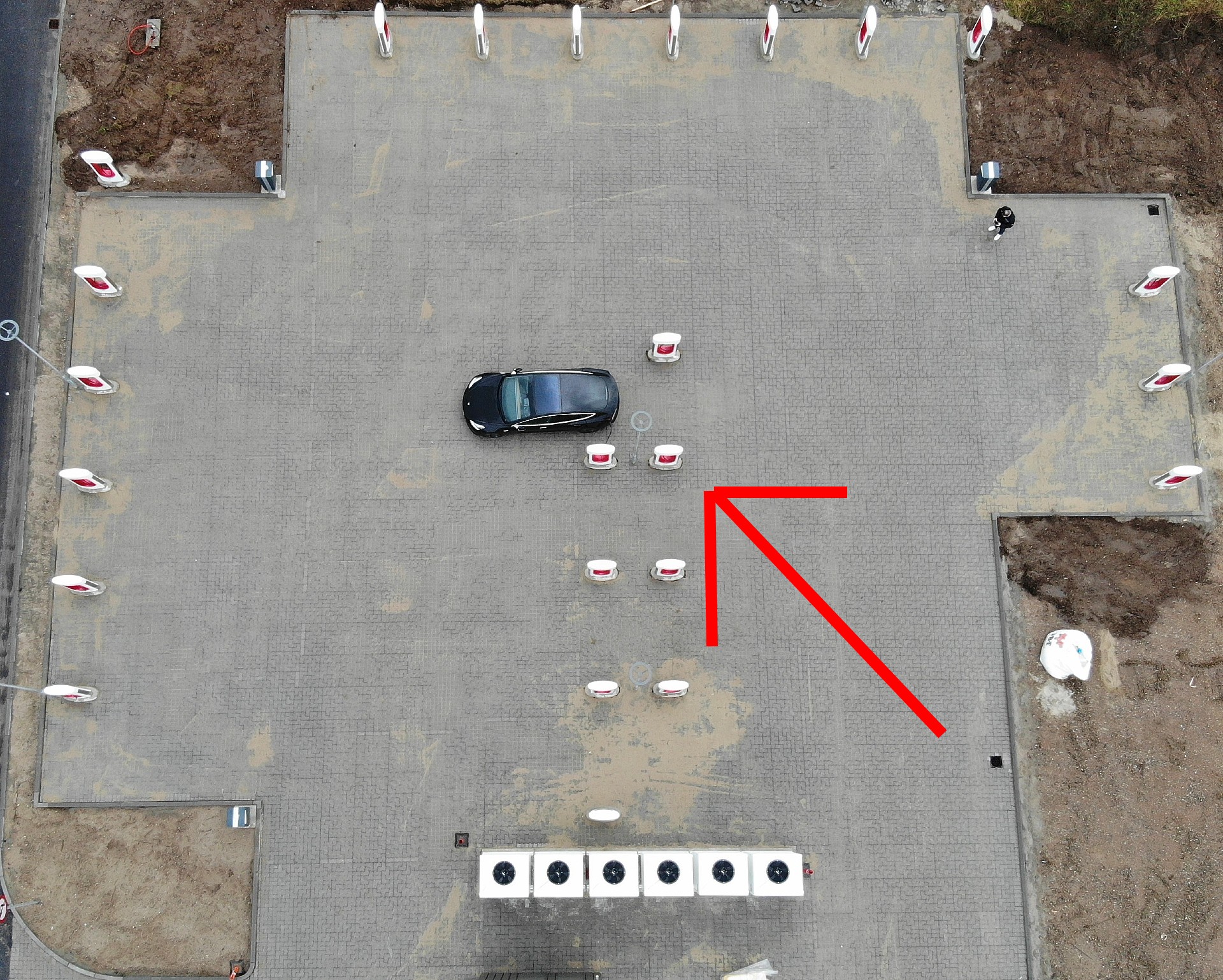 tesla supercharger lot