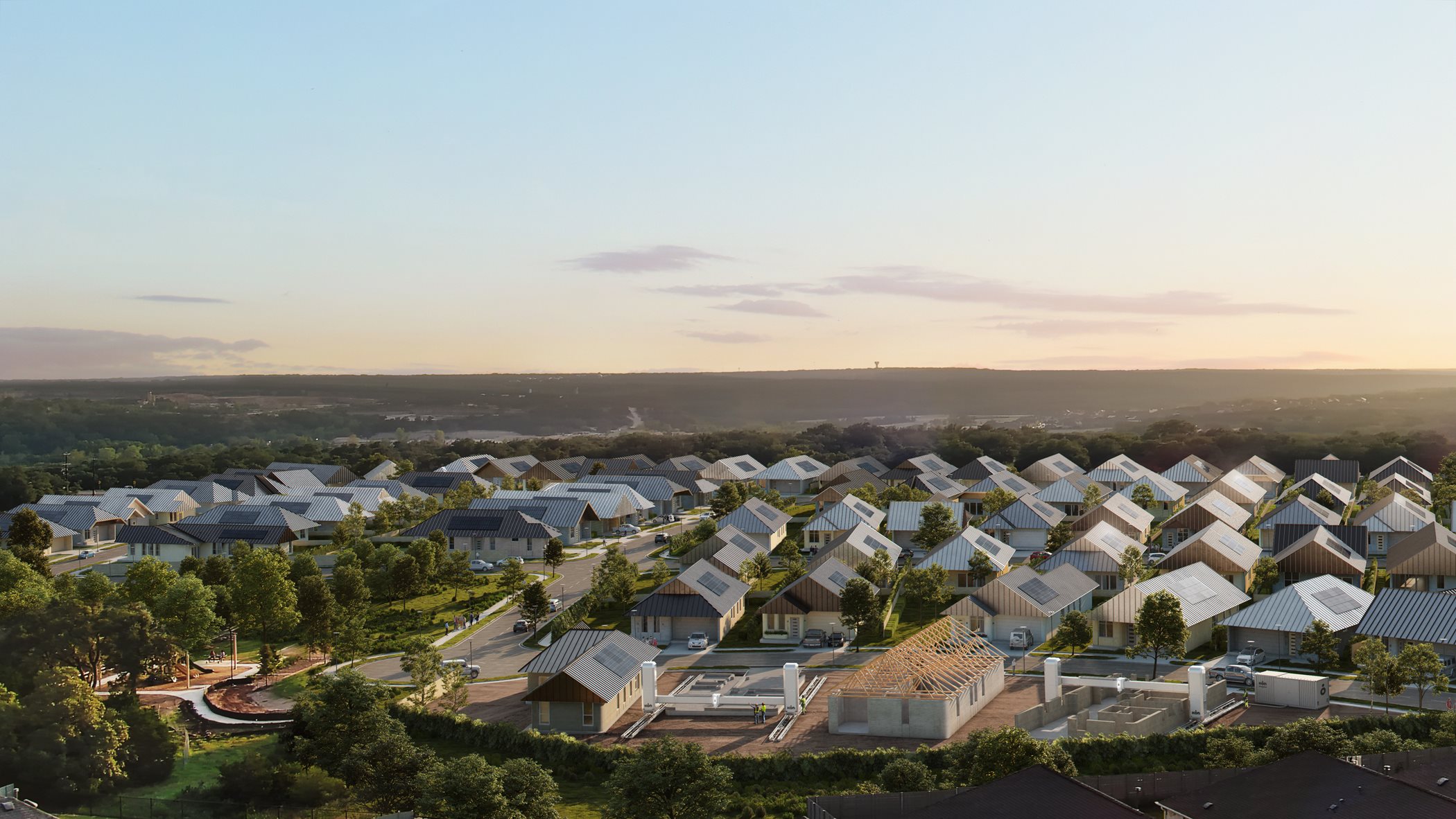 Lennar_ICON_3D-printed_100-hmCommunity_WolfRanch_ConceptRender_AerialNov2023