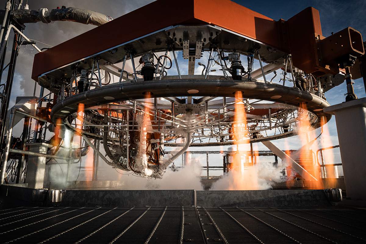 Stoke Space upper stage engine prototype 2022 preburner 1 (c)