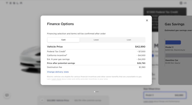 Tesla Model 3 Ca Rebate