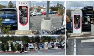 tesla sueprcharger magic dock installation