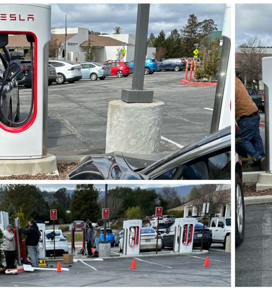 tesla sueprcharger magic dock installation