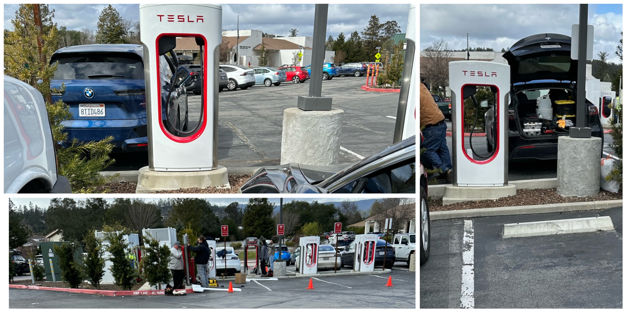 tesla sueprcharger magic dock installation