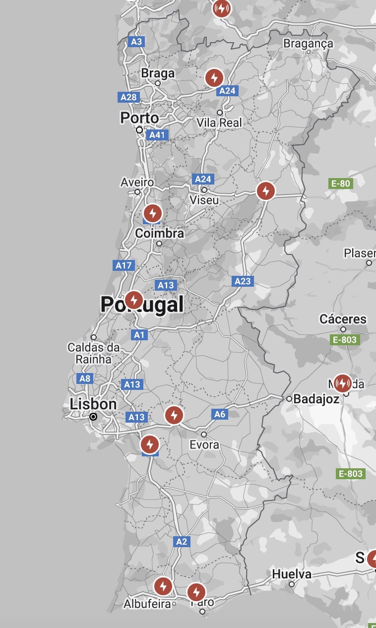Portugal Tesla Superchargers