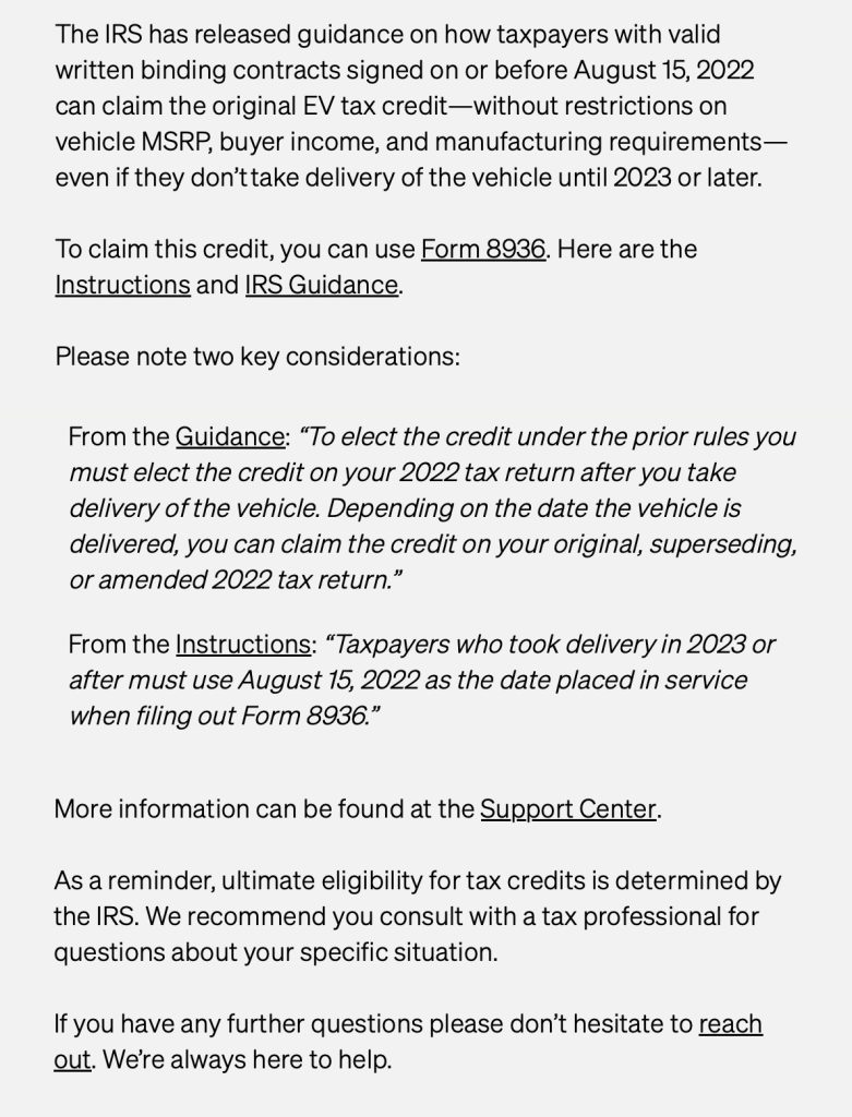 rivian-informs-customers-of-irs-guidance-on-ev-tax-credits-motor