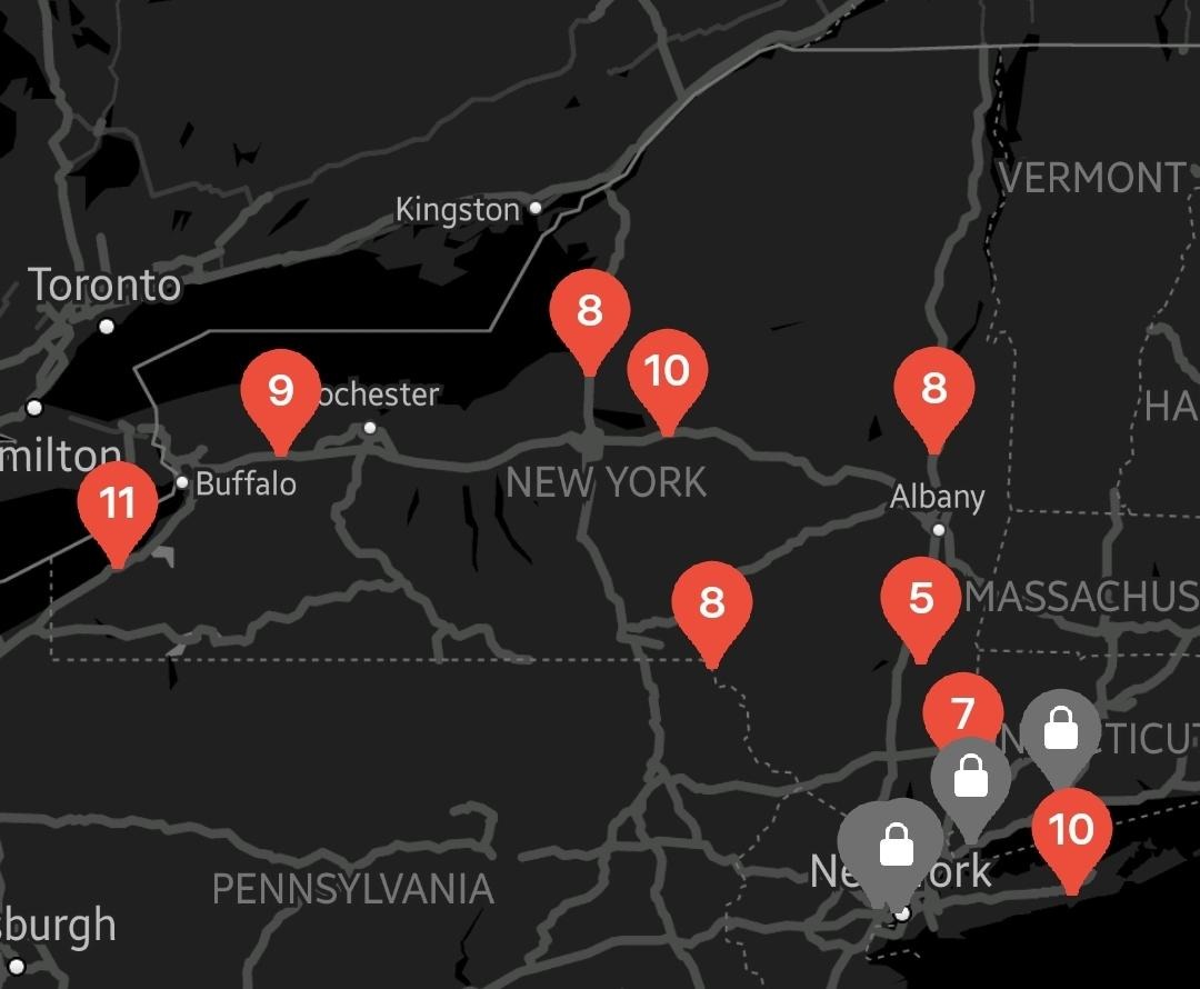Tesla Superchargers with Magic Dock NY