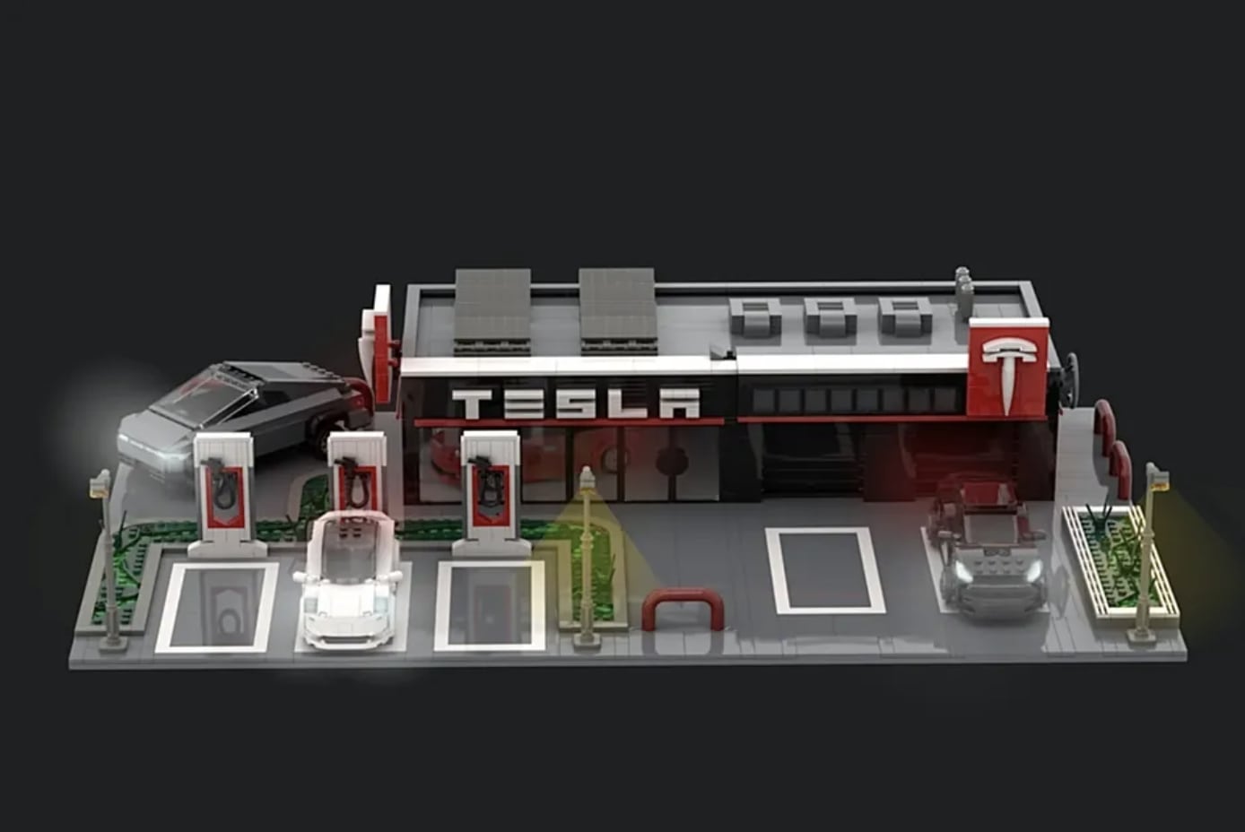 Tesla Supercharger Lego-fied in this project