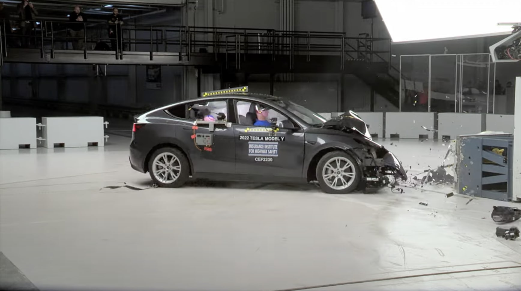 tesla model y crash testing