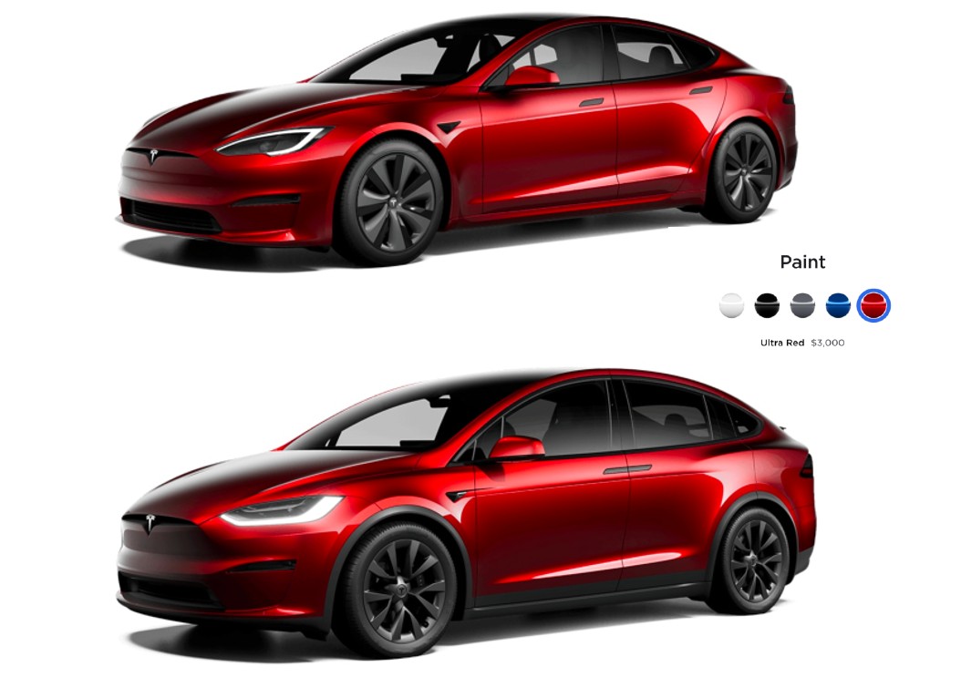Tesla Ultra Red paint