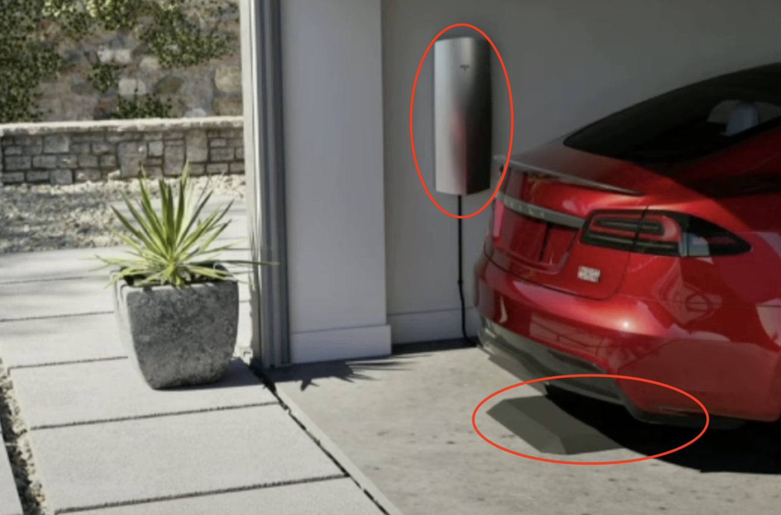 tesla using a wireless charger