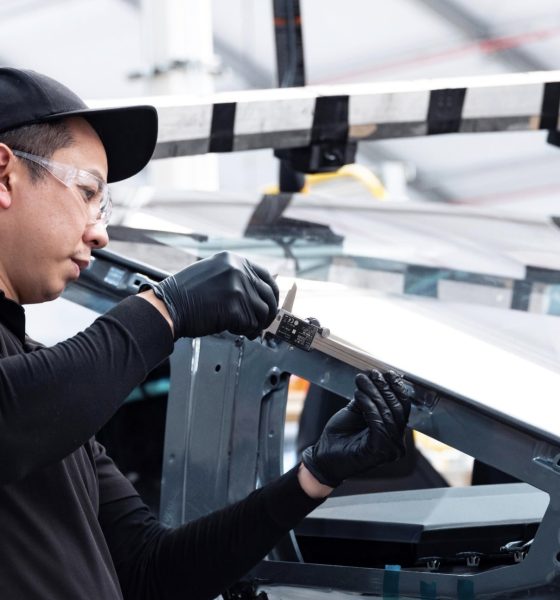 tesla cybertruck pilot line