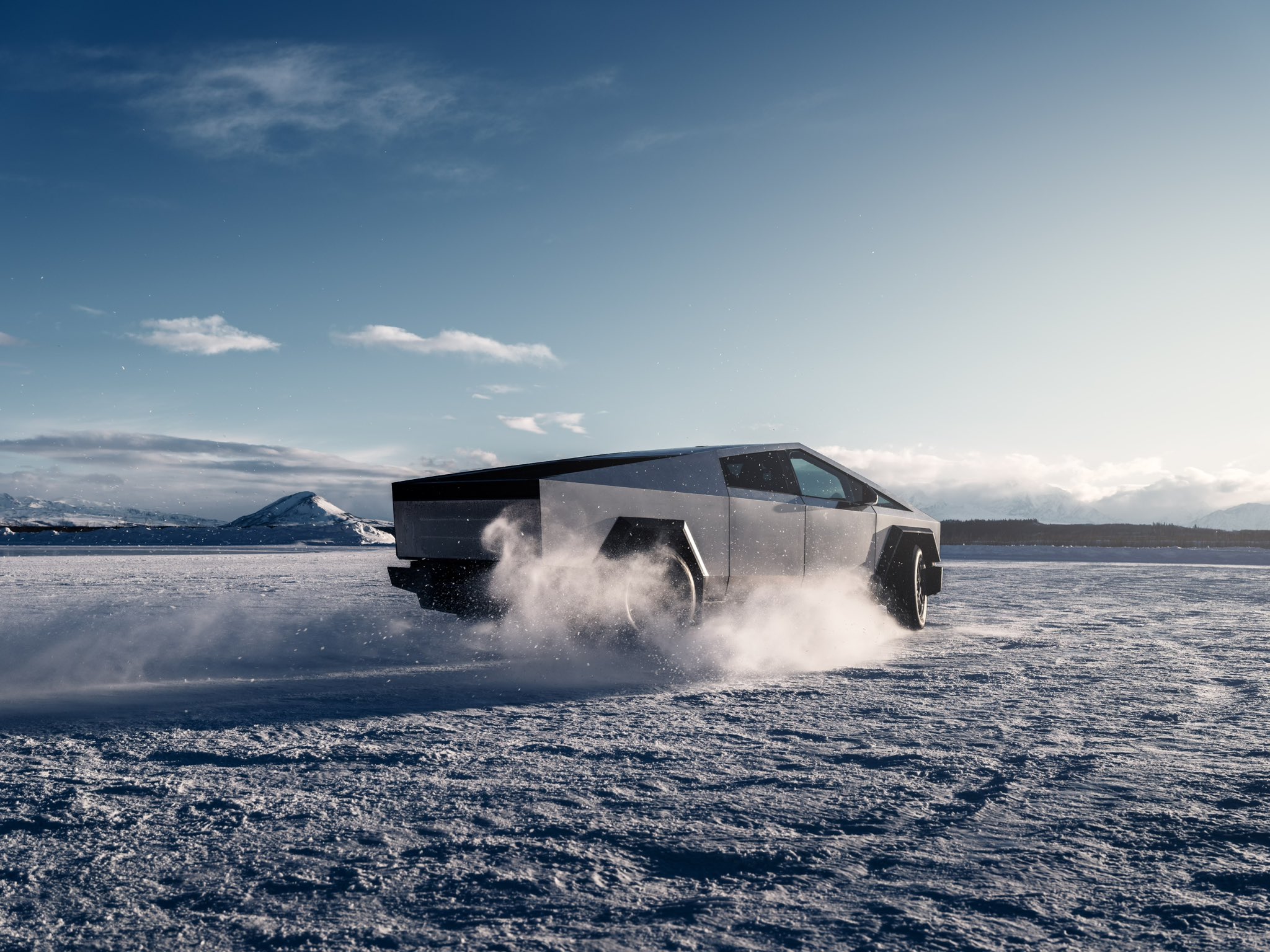 tesla cybertruck winter