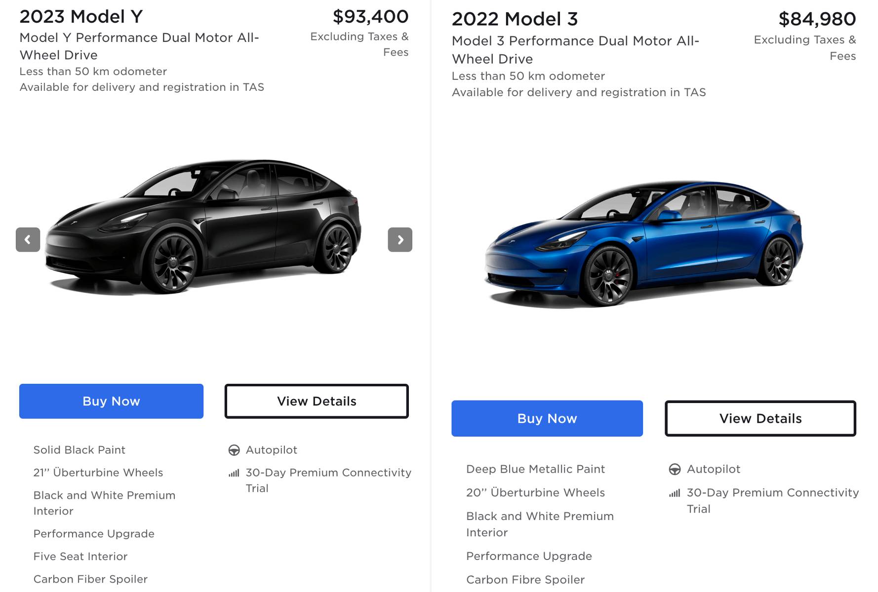 Tesla Australia inventory Q2 2023